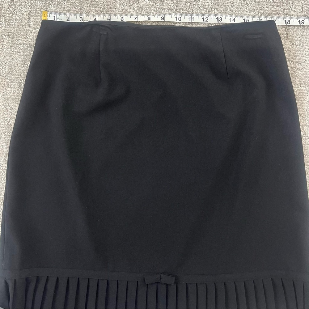 Larry Levine Black Stretch Pleated Pencil Skirt Size 16 - Picture 5 of 7